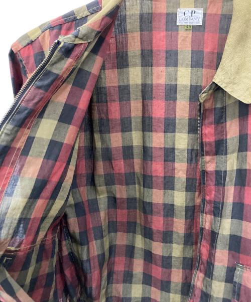 C.P COMPANY（シーピーカンパニー）C.P COMPANY (シーピーカンパニー) チェックブルゾン ブラウン×レッド サイズ:48の古着・服飾アイテム