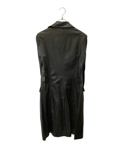 BOSS HUGO BOSS（ボス ヒューゴボス）BOSS HUGO BOSS (ボス ヒューゴボス) レザーコート ブラック サイズ:UA10の古着・服飾アイテム