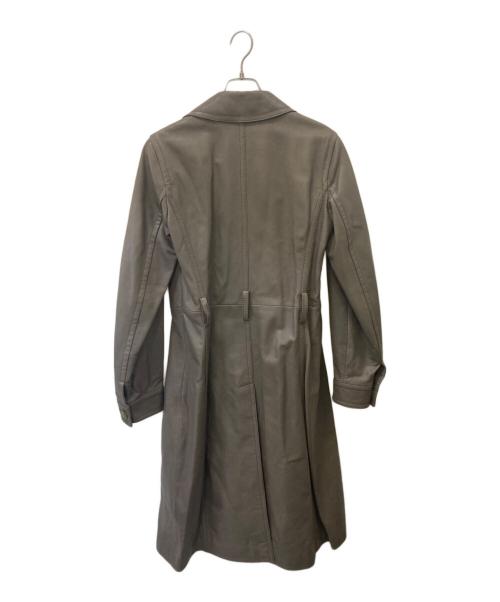 BOSS HUGO BOSS（ボス ヒューゴボス）BOSS HUGO BOSS (ボス ヒューゴボス) レザーコート ブラウン サイズ:USA6の古着・服飾アイテム