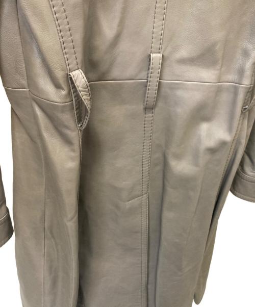 BOSS HUGO BOSS（ボス ヒューゴボス）BOSS HUGO BOSS (ボス ヒューゴボス) レザーコート ブラウン サイズ:USA6の古着・服飾アイテム