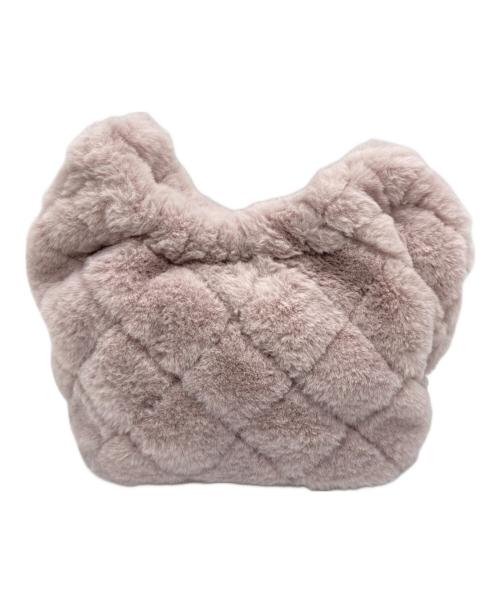 artemis by DIANA（アルテミスバイダイアナ）artemis by DIANA (アルテミスバイダイアナ) キルティングファーハンドバッグ ピンクの古着・服飾アイテム