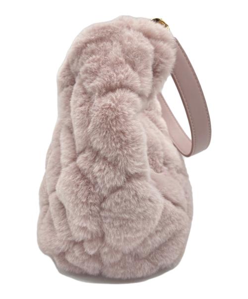 artemis by DIANA（アルテミスバイダイアナ）artemis by DIANA (アルテミスバイダイアナ) キルティングファーハンドバッグ ピンクの古着・服飾アイテム