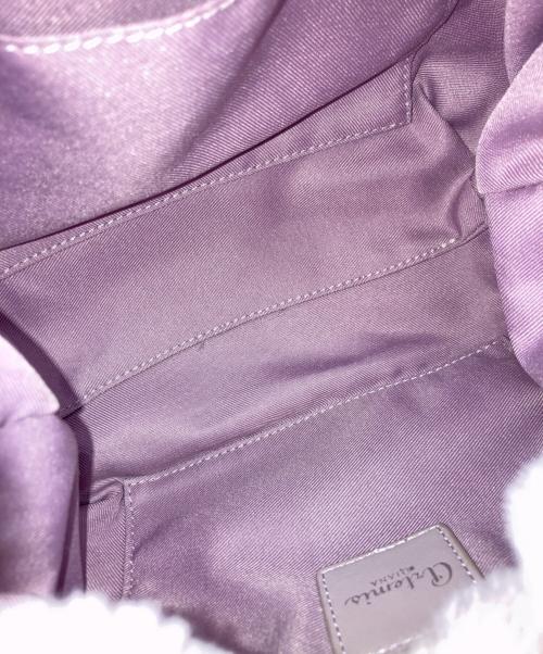 artemis by DIANA（アルテミスバイダイアナ）artemis by DIANA (アルテミスバイダイアナ) キルティングファーハンドバッグ ピンクの古着・服飾アイテム