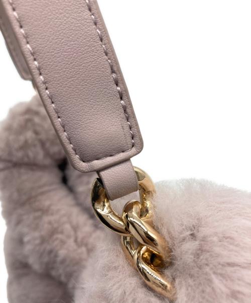 artemis by DIANA（アルテミスバイダイアナ）artemis by DIANA (アルテミスバイダイアナ) キルティングファーハンドバッグ ピンクの古着・服飾アイテム