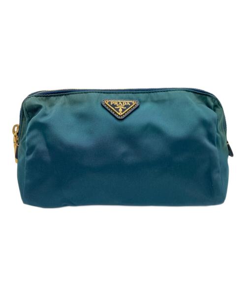 PRADA（プラダ）PRADA (プラダ) ナイロンポーチ グリーンの古着・服飾アイテム