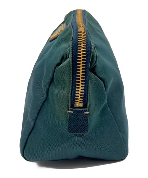 PRADA（プラダ）PRADA (プラダ) ナイロンポーチ グリーンの古着・服飾アイテム