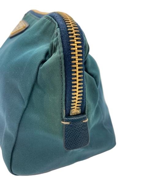 PRADA（プラダ）PRADA (プラダ) ナイロンポーチ グリーンの古着・服飾アイテム