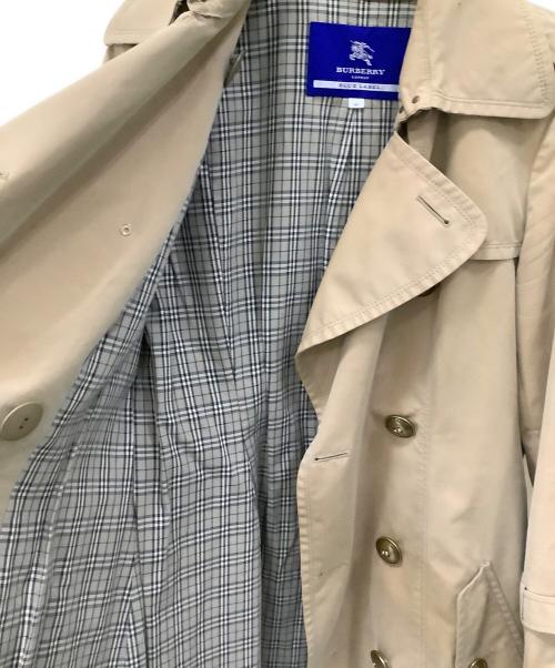 BURBERRY BLUE LABEL（バーバリー ブルー レーベル）BURBERRY BLUE LABEL (バーバリーロンドンブルーレーベル) トレンチコート ベージュ×オレンジ サイズ:40の古着・服飾アイテム
