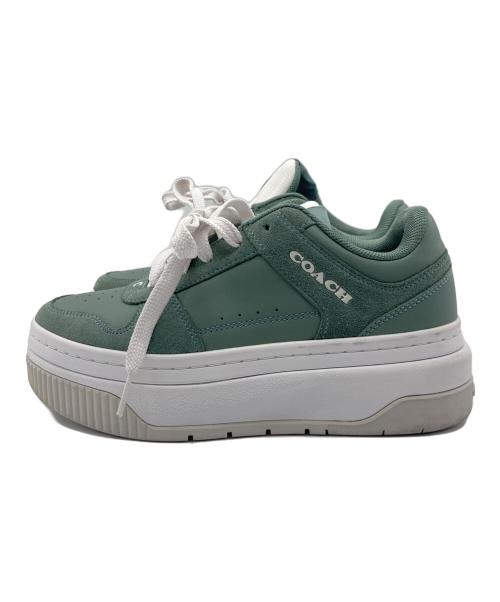 COACH（コーチ）COACH (コーチ) プラットフォーム スニーカー グリーン サイズ:US 7Bの古着・服飾アイテム