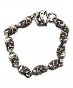 LS2エルエスツー）の古着「スカルブレスレット」｜シルバーカラー