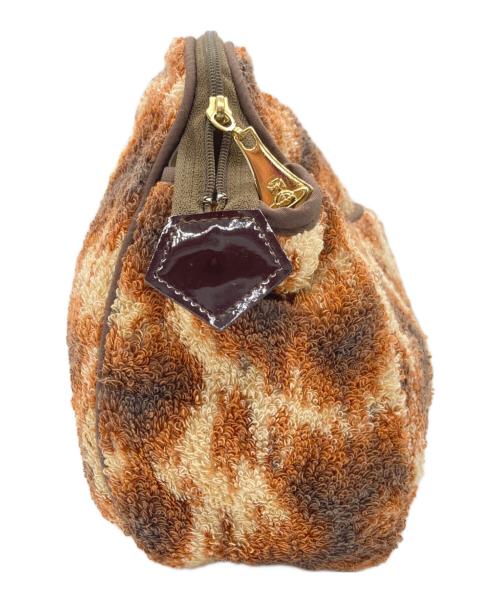 Vivienne Westwood（ヴィヴィアンウエストウッド）Vivienne Westwood (ヴィヴィアンウエストウッド) パイルポーチ ブラウンの古着・服飾アイテム