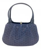 印傳屋インデンヤ）の古着「ハンドバッグ」｜ネイビー