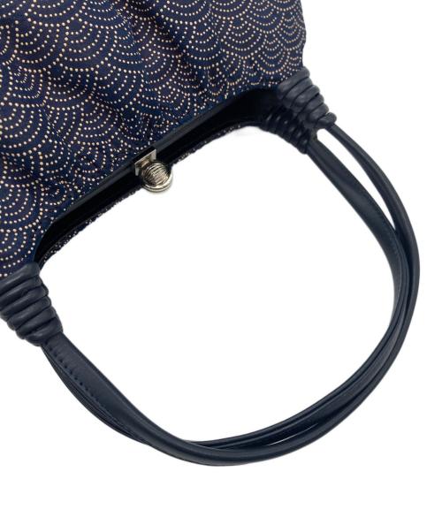 印傳屋（インデンヤ）印傳屋 (インデンヤ) ハンドバッグ ネイビーの古着・服飾アイテム