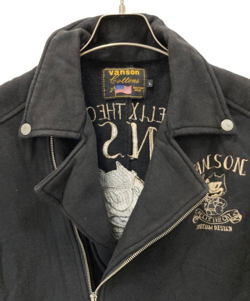 VANSON（バンソン）VANSON (バンソン) ライダース調ジャケット ブラック サイズ:Lの古着・服飾アイテム