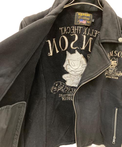 VANSON（バンソン）VANSON (バンソン) ライダース調ジャケット ブラック サイズ:Lの古着・服飾アイテム