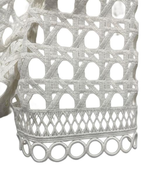 CELFORD（セルフォード）CELFORD (セルフォード) サーキュラーレースブラウス ホワイト サイズ:38の古着・服飾アイテム