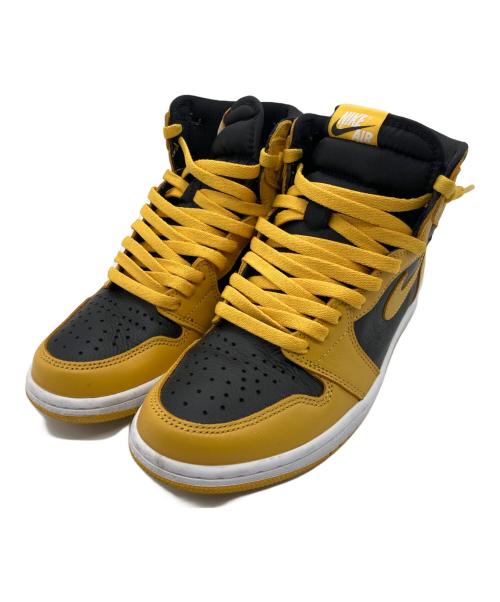 NIKE（ナイキ）NIKE (ナイキ) AIR JORDAN 1 RETRO HIGH OG ブラック×イエロー サイズ:cm26の古着・服飾アイテム