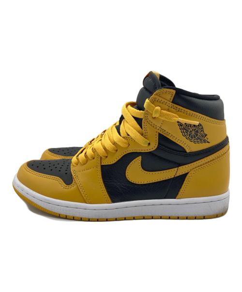 NIKE（ナイキ）NIKE (ナイキ) AIR JORDAN 1 RETRO HIGH OG ブラック×イエロー サイズ:cm26の古着・服飾アイテム