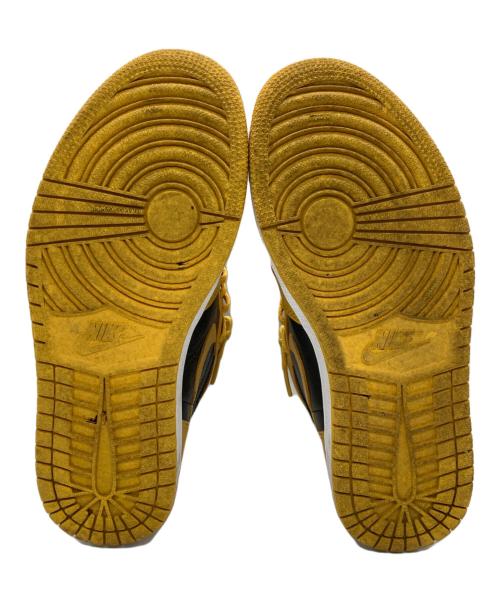 NIKE（ナイキ）NIKE (ナイキ) AIR JORDAN 1 RETRO HIGH OG ブラック×イエロー サイズ:cm26の古着・服飾アイテム