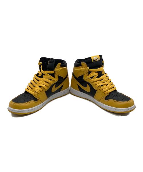 NIKE（ナイキ）NIKE (ナイキ) AIR JORDAN 1 RETRO HIGH OG ブラック×イエロー サイズ:cm26の古着・服飾アイテム