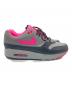 中古・古着 NIKE (ナイキ) HUF (ハフ) AIR MAX 1 SP グレー×ピンク サイズ:cm26：10000円