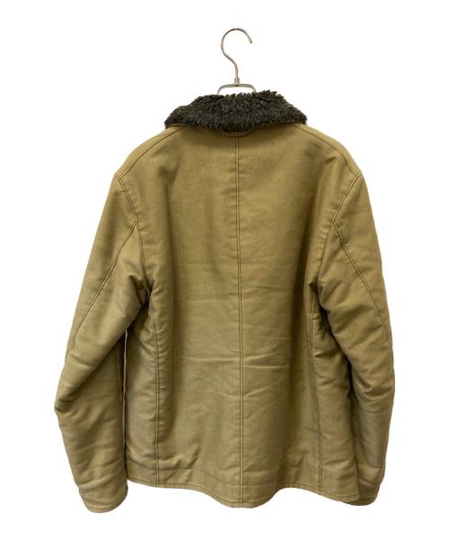 H.R.MARKET BLUE BLUE（エイチアールマーケットブルーブル）H.R.MARKET BLUE BLUE (エイチアールマーケットブルーブル) デッキジャケット カーキ サイズ:XLの古着・服飾アイテム