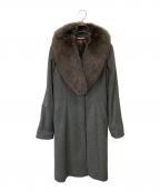 BALMAINバルマン）の古着「フォックスファーカシミヤコート」｜グレー