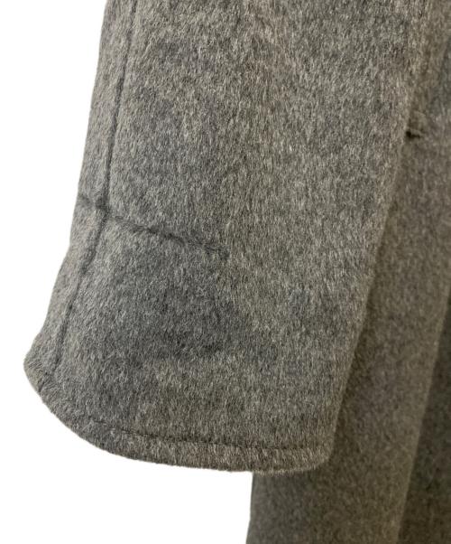 BALMAIN（バルマン）BALMAIN (バルマン) フォックスファーカシミヤコート グレー サイズ:13の古着・服飾アイテム