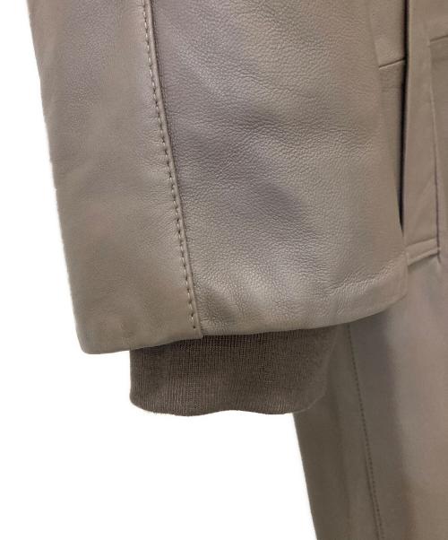 Zelal（ゼラール）Zelal (ゼラール) ブルーフォックスファーラムレザーコート ブラウン サイズ:15ARの古着・服飾アイテム