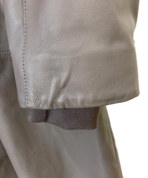 Zelal（ゼラール）Zelal (ゼラール) ブルーフォックスファーラムレザーコート ブラウン サイズ:15ARの古着・服飾アイテム