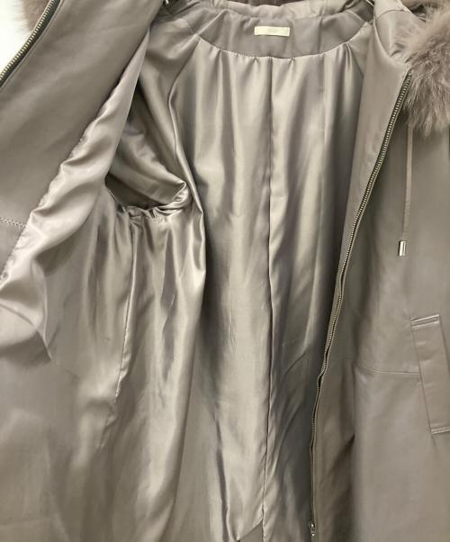 Zelal（ゼラール）Zelal (ゼラール) ブルーフォックスファーラムレザーコート ブラウン サイズ:15ARの古着・服飾アイテム