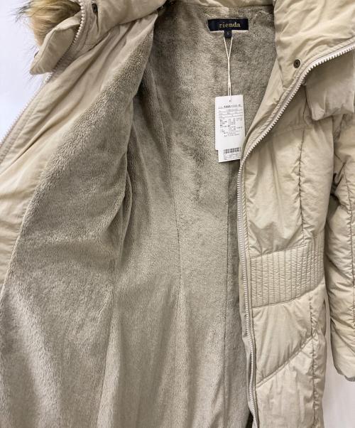 rienda（リエンダ）rienda (リエンダ) ダウンコート ベージュ サイズ:S 未使用品の古着・服飾アイテム