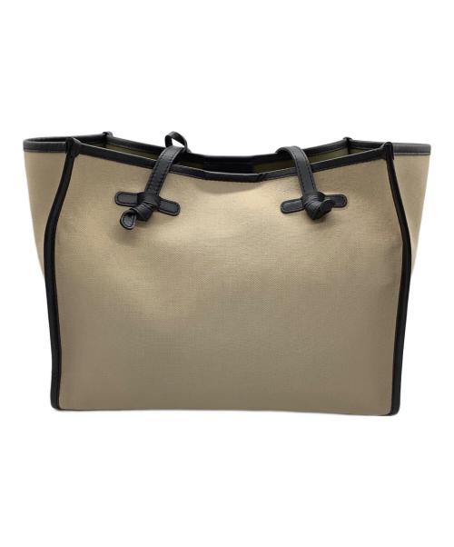 GIANNI CHIARINI（ジャンニ キアリーニ）GIANNI CHIARINI (ジャンニ キアリーニ) トートバッグ ブラック×ベージュの古着・服飾アイテム