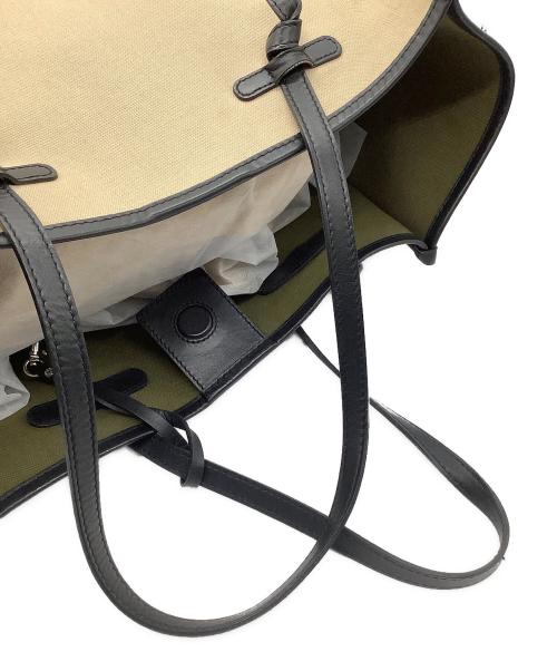 GIANNI CHIARINI（ジャンニ キアリーニ）GIANNI CHIARINI (ジャンニ キアリーニ) トートバッグ ブラック×ベージュの古着・服飾アイテム