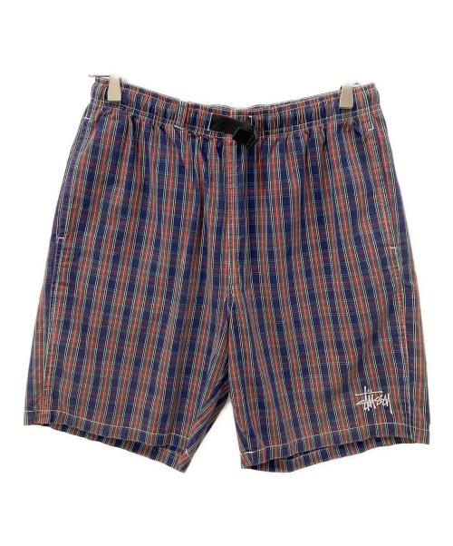 stussy（ステューシー）stussy (ステューシー) ショートパンツ ネイビー×レッド サイズ:Sの古着・服飾アイテム
