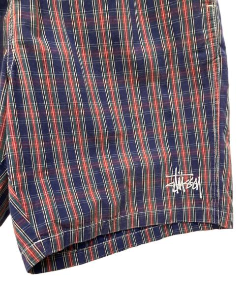 stussy（ステューシー）stussy (ステューシー) ショートパンツ ネイビー×レッド サイズ:Sの古着・服飾アイテム