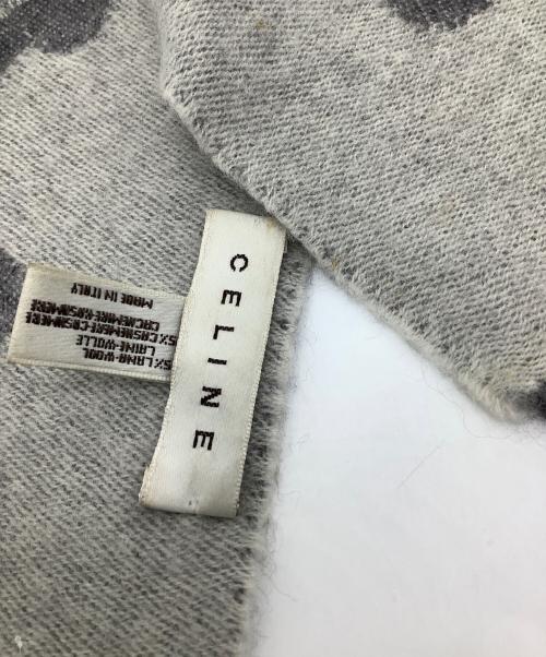 CELINE（セリーヌ）CELINE (セリーヌ) トリオンフロゴマフラー グレーの古着・服飾アイテム