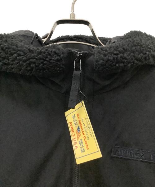 AVIREX（アヴィレックス）AVIREX (アヴィレックス) B-3 HOODIEフライトジャケット ブラック サイズ:M 未使用品の古着・服飾アイテム