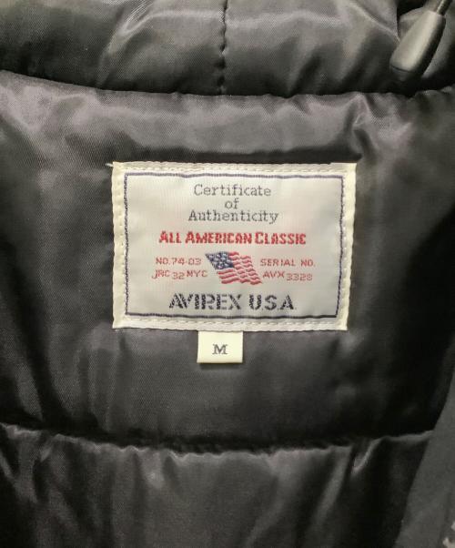 AVIREX（アヴィレックス）AVIREX (アヴィレックス) B-3 HOODIEフライトジャケット ブラック サイズ:M 未使用品の古着・服飾アイテム