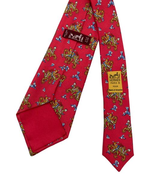 HERMES（エルメス）HERMES (エルメス) ネクタイ レッド サイズ:表記なしの古着・服飾アイテム
