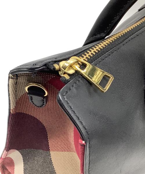 BLUE LABEL CRESTBRIDGE（ブルーレーベルクレストブリッジ）BLUE LABEL CRESTBRIDGE (ブルーレーベルクレストブリッジ) ハンドバッグ ブラックの古着・服飾アイテム