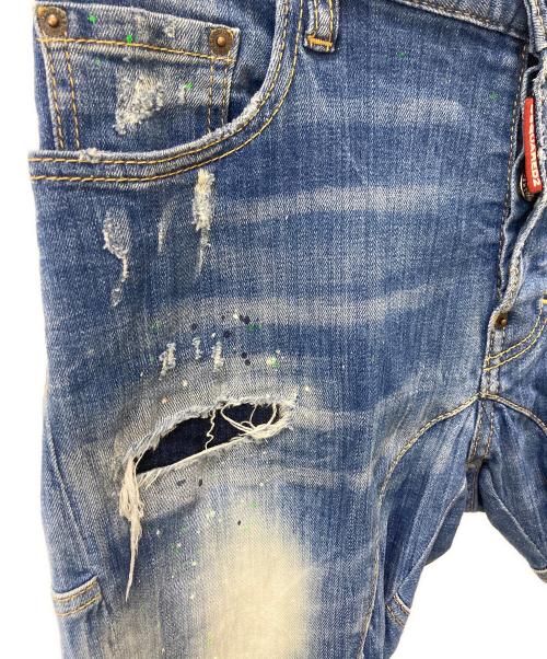 DSQUARED2（ディースクエアード）DSQUARED2 (ディースクエアード) TIDY BIKER JEANS インディゴ サイズ:48の古着・服飾アイテム