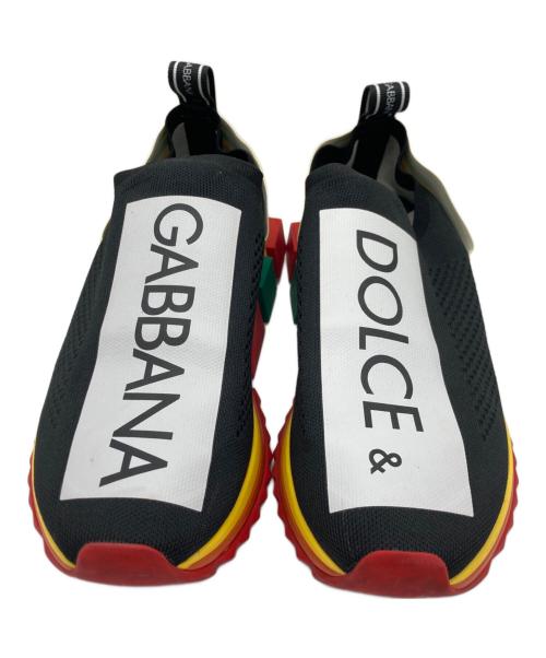 DOLCE & GABBANA（ドルチェ＆ガッバーナ）DOLCE & GABBANA (ドルチェ＆ガッバーナ) ソレントストレッチスニーカー ブラック×イエロー×グリーン サイズ:26.5cmの古着・服飾アイテム