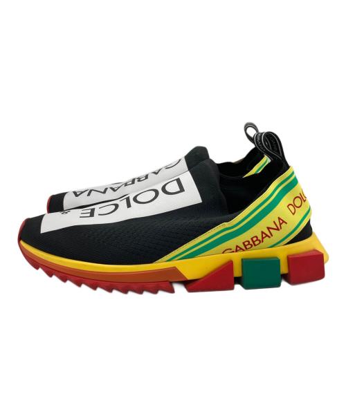DOLCE & GABBANA（ドルチェ＆ガッバーナ）DOLCE & GABBANA (ドルチェ＆ガッバーナ) ソレントストレッチスニーカー ブラック×イエロー×グリーン サイズ:26.5cmの古着・服飾アイテム