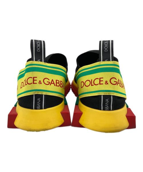 DOLCE & GABBANA（ドルチェ＆ガッバーナ）DOLCE & GABBANA (ドルチェ＆ガッバーナ) ソレントストレッチスニーカー ブラック×イエロー×グリーン サイズ:26.5cmの古着・服飾アイテム