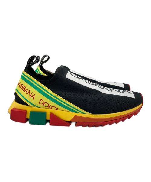 DOLCE & GABBANA（ドルチェ＆ガッバーナ）DOLCE & GABBANA (ドルチェ＆ガッバーナ) ソレントストレッチスニーカー ブラック×イエロー×グリーン サイズ:26.5cmの古着・服飾アイテム