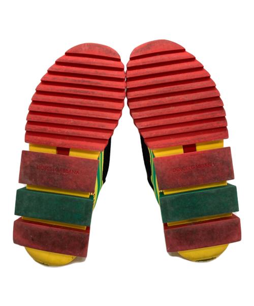 DOLCE & GABBANA（ドルチェ＆ガッバーナ）DOLCE & GABBANA (ドルチェ＆ガッバーナ) ソレントストレッチスニーカー ブラック×イエロー×グリーン サイズ:26.5cmの古着・服飾アイテム