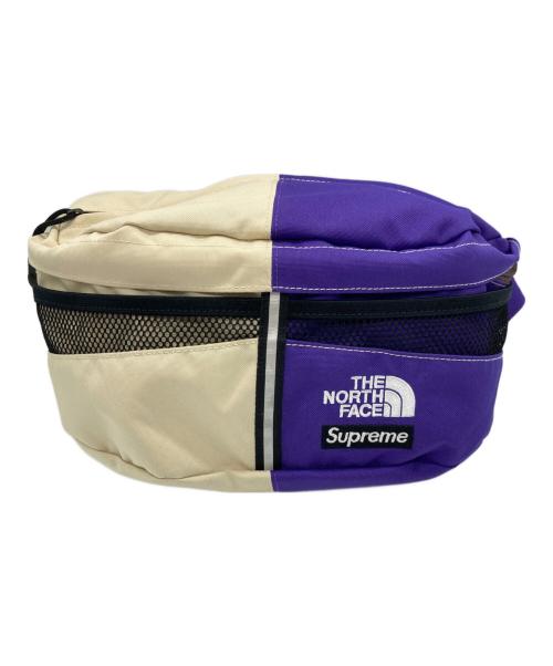 SUPREME（シュプリーム）Supreme (シュプリーム) THE NORTH FACE (ザ ノース フェイス) Split Waist Bag ベージュ×パープルの古着・服飾アイテム