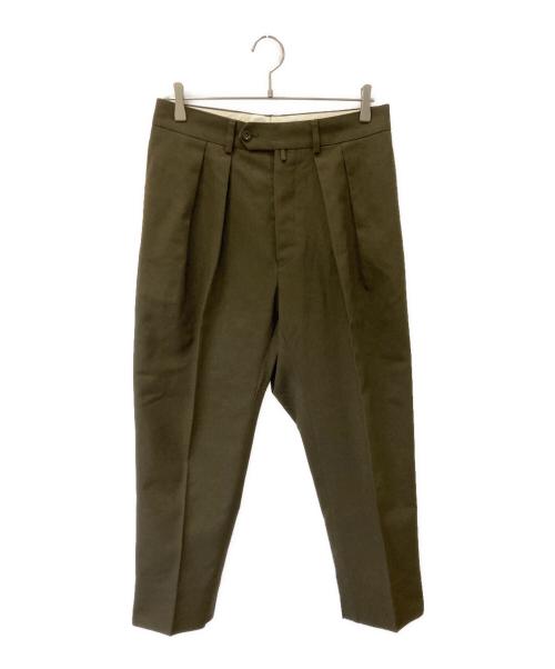 NEAT（ニート）NEAT (ニート) タックテーパードパンツ オリーブ サイズ:48の古着・服飾アイテム