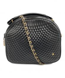 BALLY（バリー）の古着「キルティングショルダーバッグ」｜ブラック